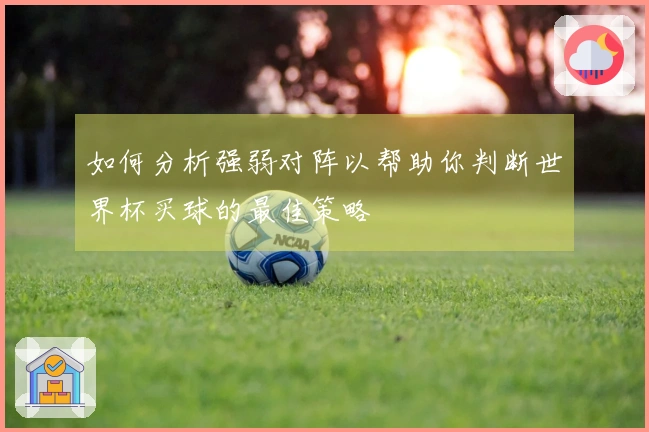 如何分析强弱对阵以帮助你判断世界杯买球的最佳策略